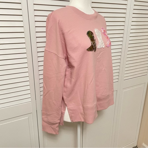 Cottagecore Coastal Cowgirl Boots Pink Sweatshirt Grannycore DIY Valentine’s Day - Picture 2 of 10